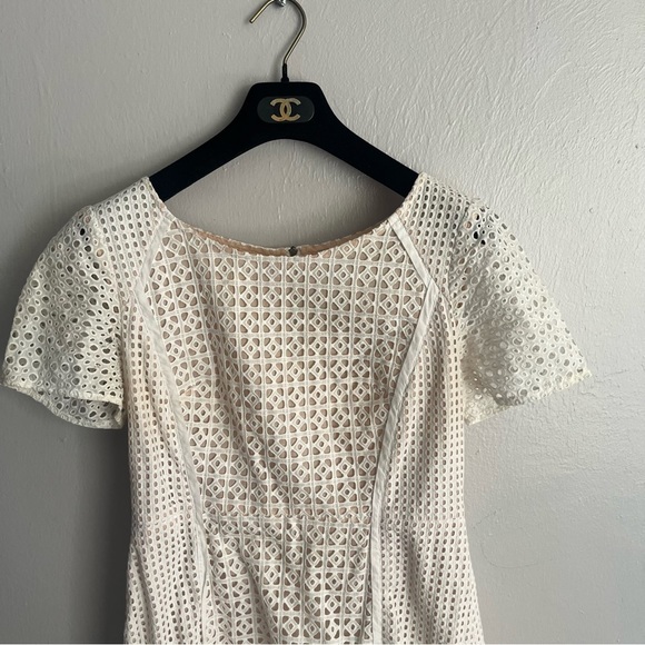 Anthropologie HD in Paris Georgia Eyelet Sheath Dress Size 8 - Picture 5 of 15